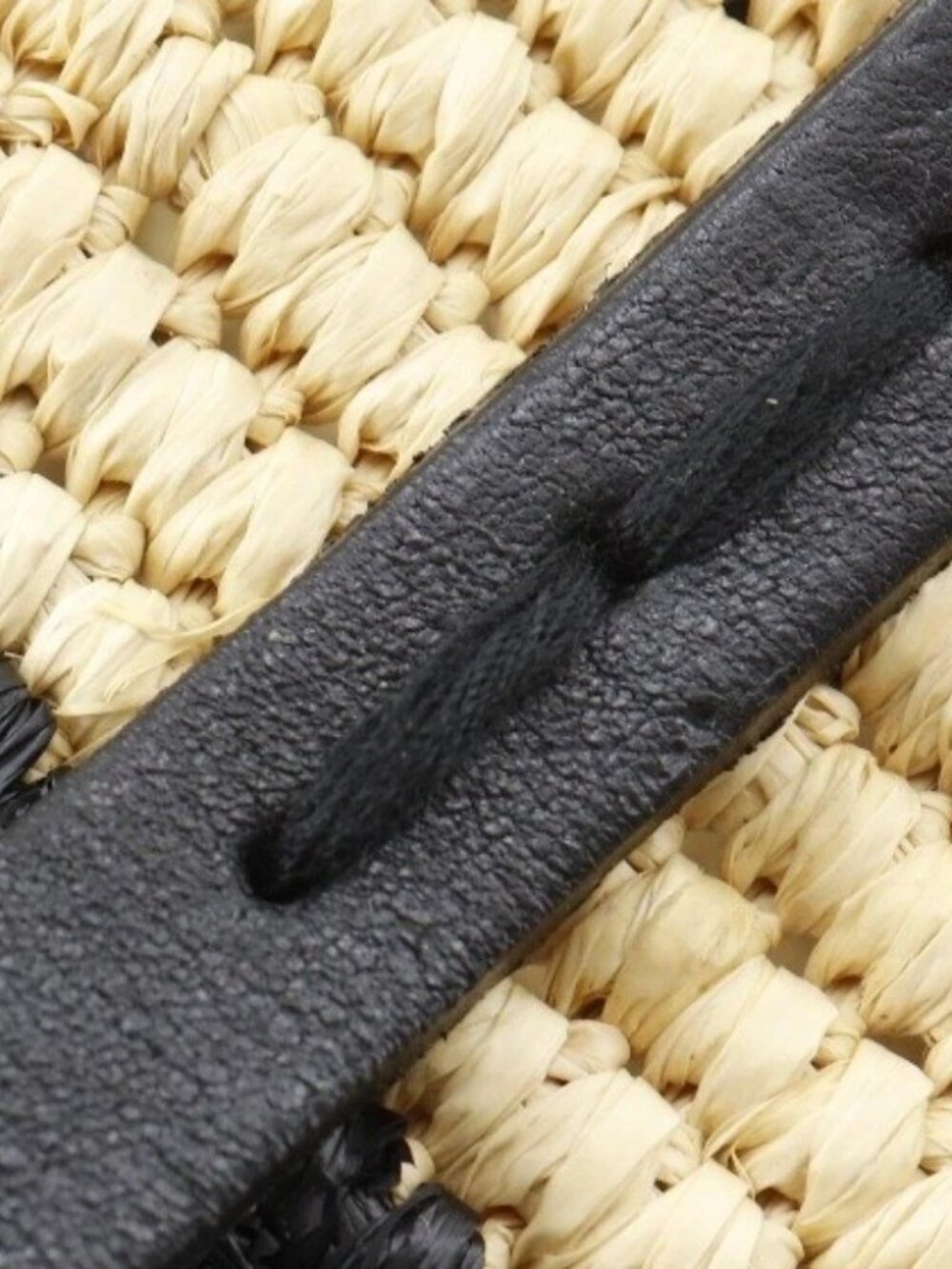 Area Free MAISON N.H PARIS Handbag Maison N.H. Paris Beige / black Raffia/... - Picture 10 of 12